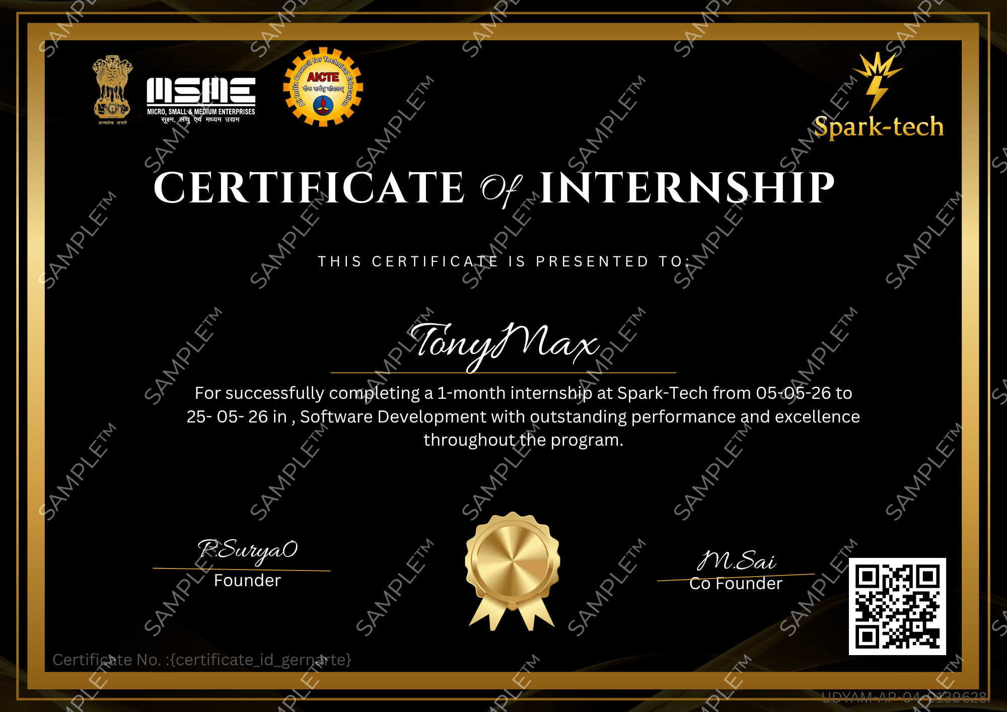 Internship Certificate